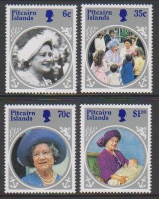 Pitcairn Island - 1985,  Life & Times Of Queen Mother Set - Mnh - Sg 268/71