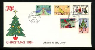 Postal History Fiji Fdc 518 - 522 Christmas Religion 1984