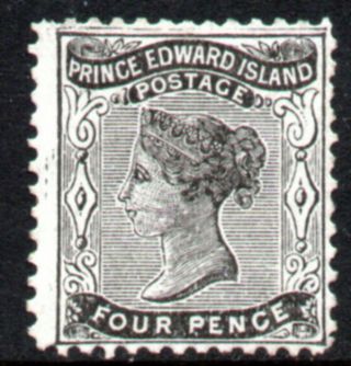 Prince Edward Island 1869 Queen Victoria 4d Black Sg16 No Gum