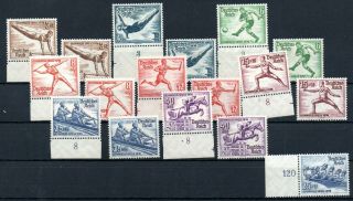 Third Reich,  1936,  Olympic Summer Games,  Two Full Sets And More,  Mnh