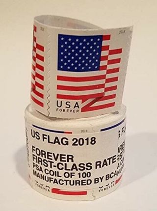 100 Forever Stamps 1 Roll Of 100 Usps Forever Us Flag Stamps