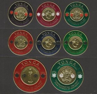 Tonga 1965 Gold Coin Surcharge Set Sg151 - 161 Cat £50