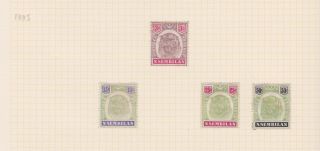 Malaya Malaysia Negri Sembilan Stamps 1895 Selection On Old Album Page