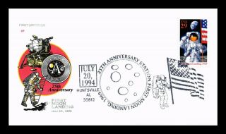 Dr Jim Stamps Us First Moon Landing 25th Anniversary Fdc House Of Farnum Cover