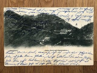 China Old Postcard Hong Kong Peak Hotel And Signalstation To Germany 1902