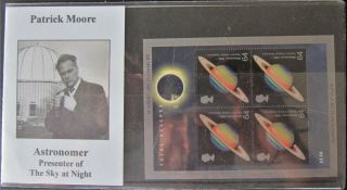 1999 Astronomer Patrick Moore Total Eclipse Havering Private Presentation Pack