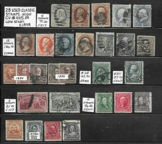 Usa 28 Classic & Oldies Stamps.  High Cv $766.  00.