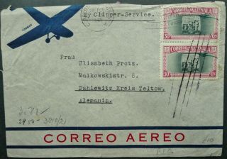 Guatemala 1941 Airmail Postal Cover To Germany - German Censors - See