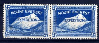 India Nepal Sikkim Tibet 1924 Mount Everest Mallory Expedition Label Pair