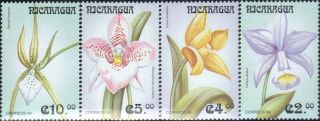 Nicaragua Orchids Sc 2301 - 4 Mnh 1999