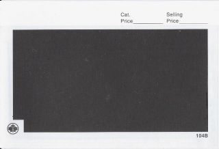 Pkg Of 100 Unitrade Form 104b Dealer Window Display Cards,  Black (retail $9.  50)