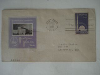 1939 York Worlds Fair First Day Issue Cover Contemporary Arts Building