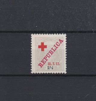 Portugal - Mozambique Co.  Red Cross Stamp Mh 1