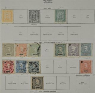 Horta Azores Portugal Stamps Selection Of Issues On Page (w32)