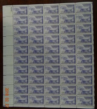 Scott C42 $0.  10 Universal Postal Union Mnh Sheet (f.  V.  $5.  00)