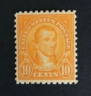 Us Stamps,  Scott 562 Xf M/nh 1923 10c James Monroe.  Vibrant Color And Po Fresh.