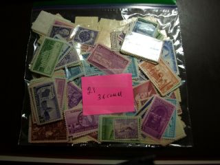 Us Postage Mostly Never Hinged 2.  1 Ounces Of 3 Cent Stamps