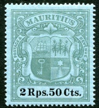 Mauritius - 1902 2r.  50 Green & Black/blue Sg 154 Mounted V24701