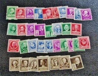 Nystamps Us Stamp 859 // 893 Og Nh $55 Famous Americans