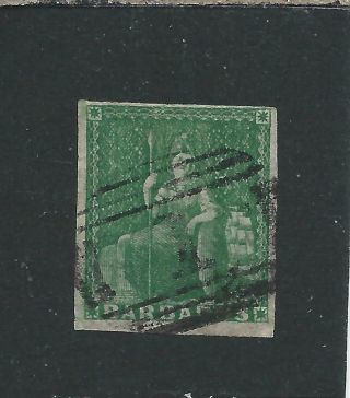 Barbados 1855 - 58 (½d) Green Four Margins Gu Sg 8 Cat £150
