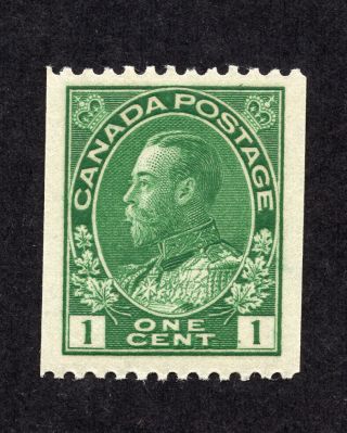 Canada 131 1 Cent Dark Green King George V Admiral Issue Coil Mnh