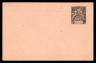 Mayfairstamps Martinique 1890s 25 Cent Postal Stationery Envelope Wwb11441