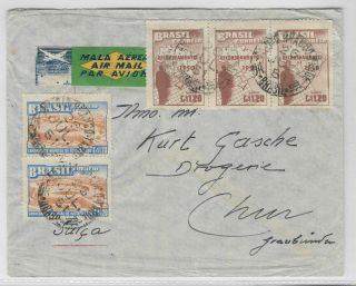 E99] Brazil 1951 Cover To Chur,  Switzerland With 5 X 1950 Commemorative Stamps