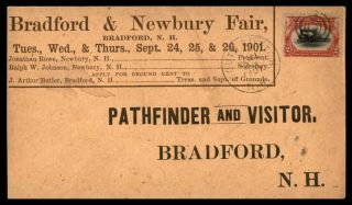 Mayfairstamps Us 1904 Bradford And Newbury Fair Card Target Cancel Cover Wwb_318
