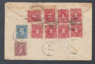 Q.  V 1d Lilac Cover To Usa (collect 16cts - Postage As Dues Interesting Item