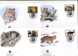 D278372 Wild Cats Panther Wwf Complete Set Of 4 Fdc 