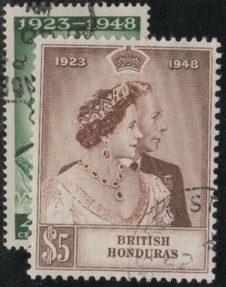 British Honduras Kgvi Scott 129 - 130 Sg164 - 165