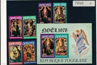 D000427 Paintings Christmas 1978 Religious Art Mnh,  S/s Togo