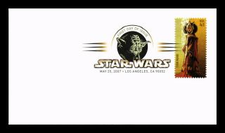 Dr Jim Stamps Us Princess Amidala Star Wars Fdc Cover Yoda Cancel Uncacheted
