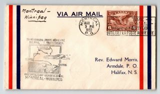 Canada 1939 First Flight Cover Montreal To Winnipeg (can - 301k) - Z12845