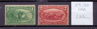 United States 1898.  Stamp.  Yt 129,  130.  €65.  00