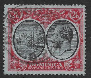 Dominica 1923 - 33 2/6 Black & Red/blue Sg 85 (fine)