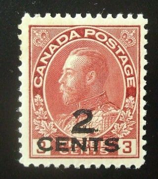 Canada Scott 140 Mnh 3 Cent With 2 Cents Surcharge.