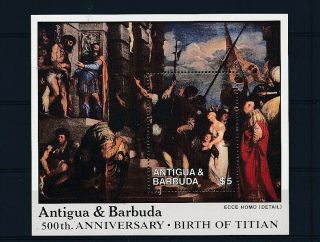D280306 Paintings Art 500th Anniv.  Birth Of Titian S/s Mnh Antigua & Barbuda
