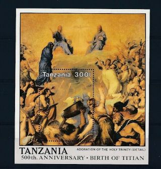 D280303 Paintings Art 500th Anniversary Birth Of Titian S/s Mnh Tanzania