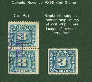 Canada Revenue Excise Tax Stamp van Dam FX96 Pair plus Paste - up Coil Starter 2