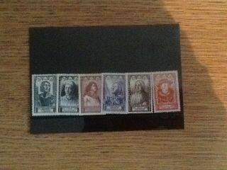 France Unmounted Stamps 1946 National Relief Fund Set Of Six Card