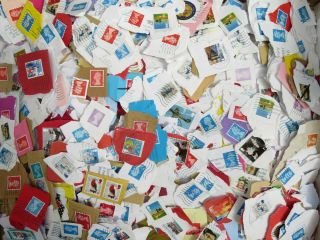 500g Unpicked Unsorted Mainly British Kiloware Postage Stamps N/r