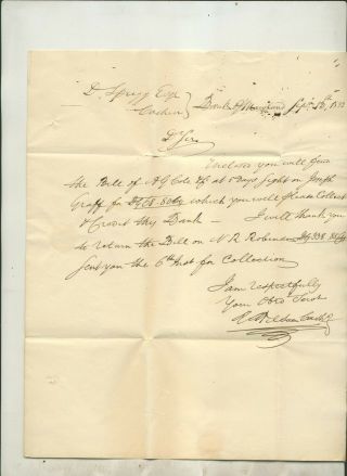 1832 R WILSON CASHIER BANK OF MARYLAND BALTIMORE TO HAGERSTOWN MD STMPLS LTTR 2