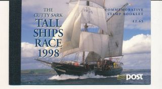 D280178 Cutty Sark Tall Ships Race 1998 Sailing Ships Booklet Mnh Ireland £2.  65