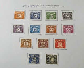 Gb Postage Dues 1959 - 63 Sg D56 To D68 Set Of 13 M/mint,  Fine