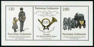 Herrickstamp Issues Liechtenstein First Post Office In Balzers S/s