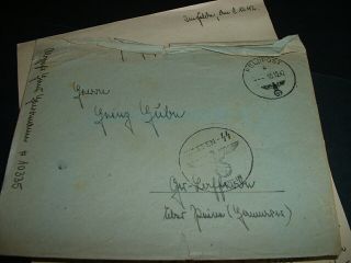 Waffen Ss Feldpost / Letter 1942 Memorabilia Document