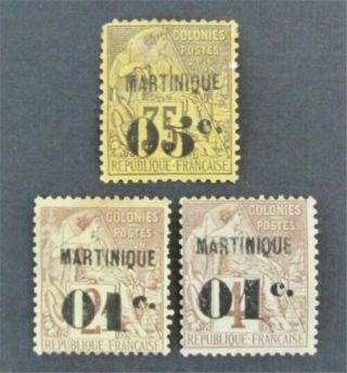 Nystamps French Martinique Stamp 9//15 Og H $40