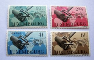Old - 1949 - Luxembourg - Set/4 Mh - Sc 261 - 264 - Upu Anniversary