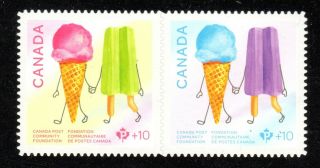 2019 Canada Sc Semi Postal Community Foundation - Pair From Booklet - M - Nh